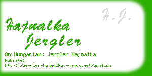hajnalka jergler business card